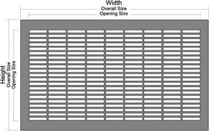 Architectural Lattice Grilles LGHS-8x36